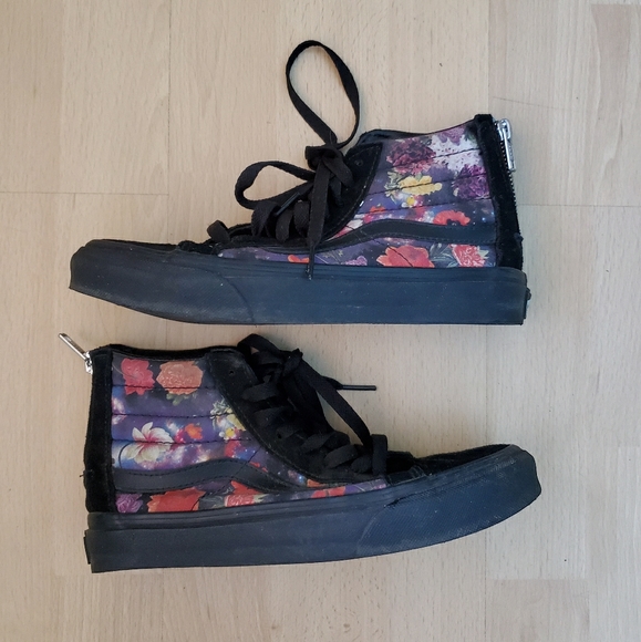 Floral Vans High Tops - Picture 1 of 5
